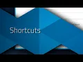visTABLE tutorial Shortcuts