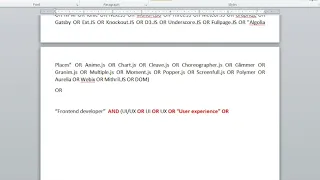 Part 01 How to make frontend developer boolean search string Boolean Search string notes
