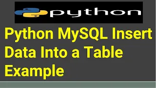 Python MySQL Insert Data Into a Table Example Python Tutorial