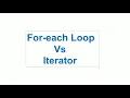 7 For-each Loop vs iterator