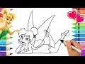 Tinkerbell Disney Fairies Coloring Page with Glitter Disney s Peter Pan Coloring Book