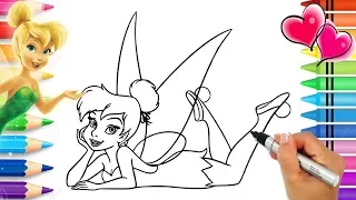 Tinkerbell Disney Fairies Coloring Page with Glitter Disney s Peter Pan Coloring Book