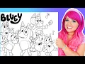 Coloring Bluey Family Coloring Pages Bluey Bingo Mom Dad Coloring s