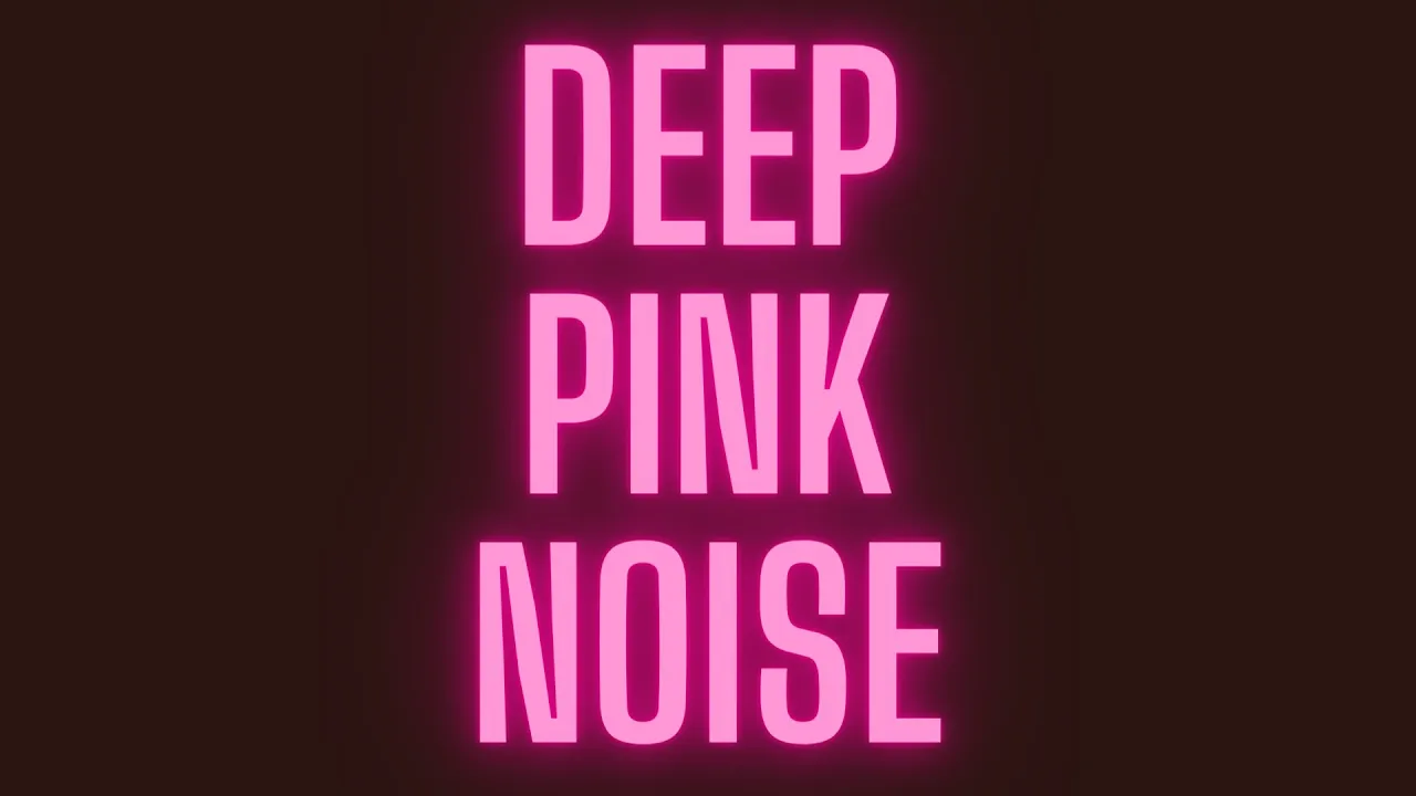 Deep Pure Pink Noise - Black Screen - 1 Hour of Serenity and Calm