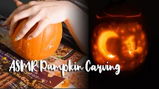 ASMR Pumpkin Carving Witch on Broomstick and Night Sky - Minimal Whispers