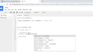 SheetSpam Get Sheet by name with function in Google Script