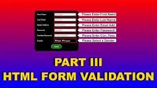 7 HTML FORM How to validate html forms form validation in html cyber warriors html form code