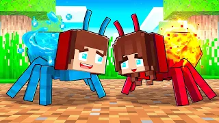 JJ Fire ANT and JJ’s Girl Water ANT- Love Story - Maizen Minecraft Animation