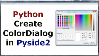 Pyside2 How To Create ColorDialog in Python Qt For Python