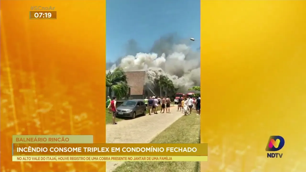 Incêndio consome triplex em condomínio fechado