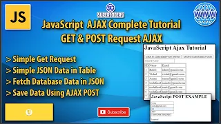 JavaScript Complete AJAX Tutorial GET POST Request in AJAX Read JSON Data From API POST Data
