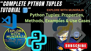 Tuples in python code theory tuple methods tuple operations Complete Python Tuples Tutorial