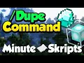 Minute Skripts Dupe Command Minecraft Skript Tutorial Minehut June 2020