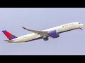4K Afternoon Departures from Detroit Metro Airport