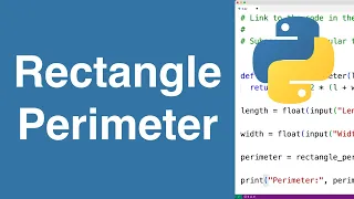 Perimeter Of A Rectangle Python Example