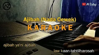 ajibah cover karaoke nada wanita