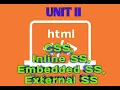 CSS Inline Embedded External