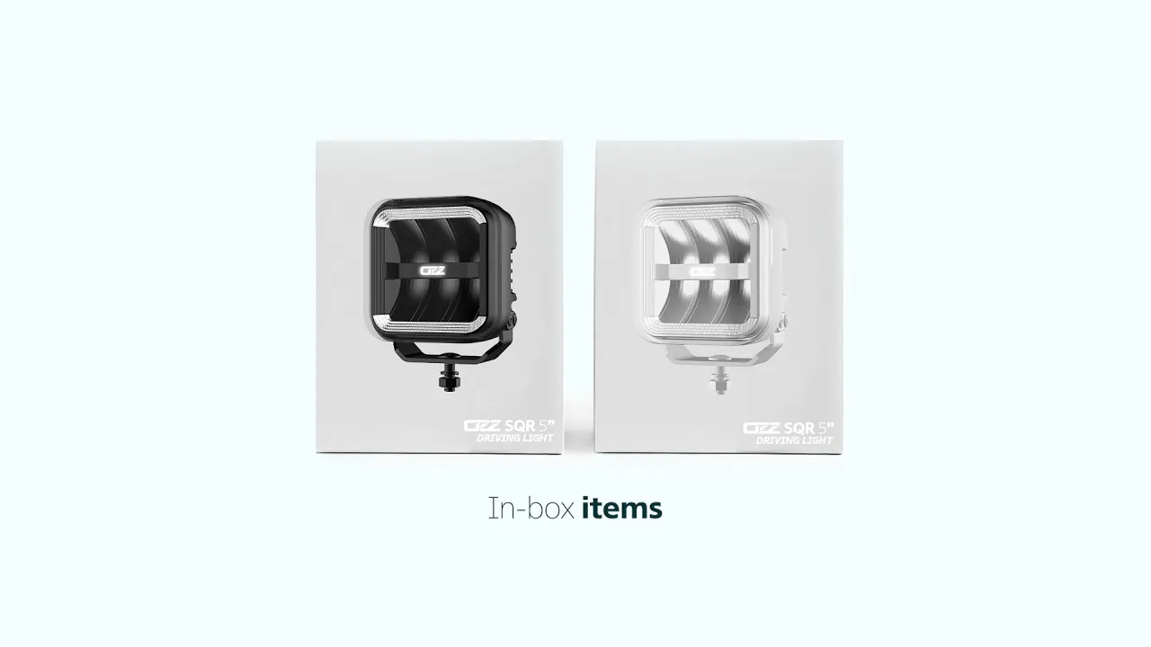 Video: OZZ SQR 5" - Driving light LED - White