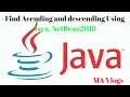 How to find ascending and descending In Java Usning-NetBean2018