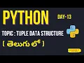 Day - 13 Python Full Course in Telugu Understanding Tuple Data Structure in Python Ashok IT