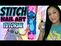Easy STITCH Nail Art Tutorial Cute Summer design using all NAILZBYDEV products