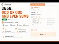 LeetCode 3658 GCD of Odd and Even Sums