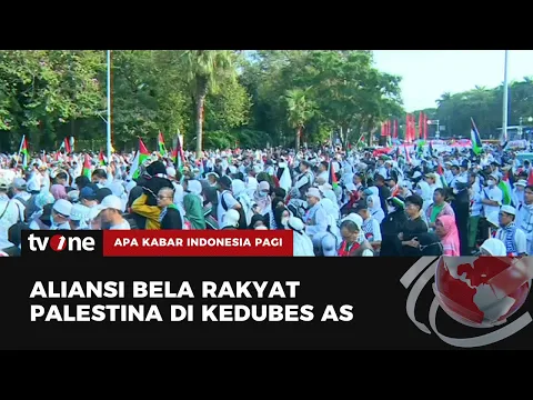 Buntut Tewasnya Haniyeh Oleh Israel, Ratusan Massa Gelar Aksi Bela Palestina di Kedubes AS