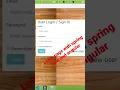 Registration and Login with Spring boot and angular