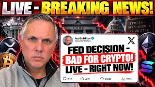 CRYPTO LIVE! FED DECISION - IMPACT ON CRYPTO! CLARITY ACT FALL OUT!