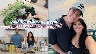 COOKING WITH ZANE & REMI!! Garden Tour + Date Night!!