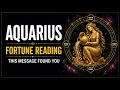AQUARIUS Fortune Reading FORTUNE KNOCKS You Were Meant to See This Truth Well Told Tarot