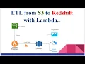 ETL From AWS S3 to Amazon Redshift with AWS Lambda dynamically