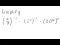 Exponents Simplify -2 2 2 -1 30 6 0