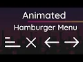 Animated Hamburger Menu Tutorial HTML CSS JavaScript Tutorials