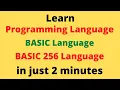 What is programming language define BASIClanguage what is BASIC256 programminglanguage simanstudies