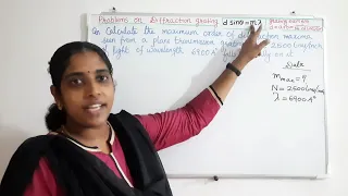 Solved Problems on Diffraction Grating correction at 19 30 it s divide by 2 54