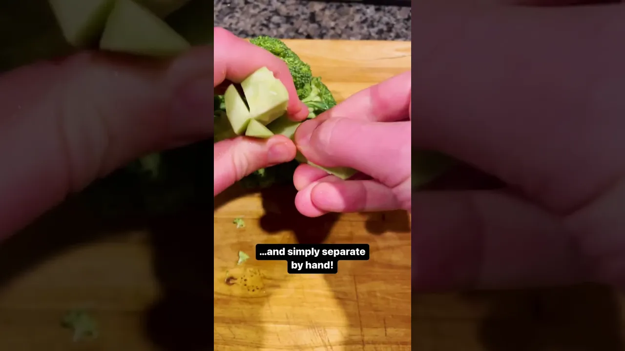 Cleaner Way To Cut Broccoli  #Shorts