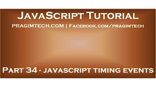 JavaScript timing events