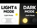 Create Light Dark Mode Toggle Using HTML CSS JavaScript