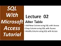 SQL with Microsoft Access 2016 Alter Table using SQL Query Add Drop Modify Colum using SQL - 02