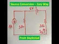 How to solve source conversion circuits Boylestad Example 8 8