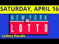 New York Lottery drawing for April 16 2022