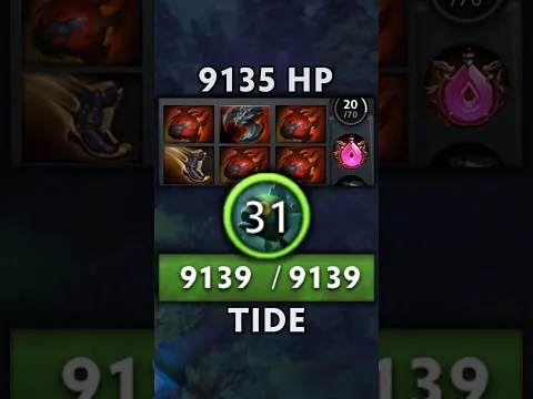 9139 HP on Tidehunter Dota 2 #Dota2