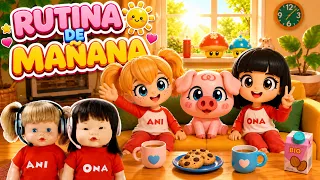 ANI y ONA RUTINA de MAÑANA 🌞🐷 antes de ir al COLEGIO en SUBARA STORIES LIFE Gameplays