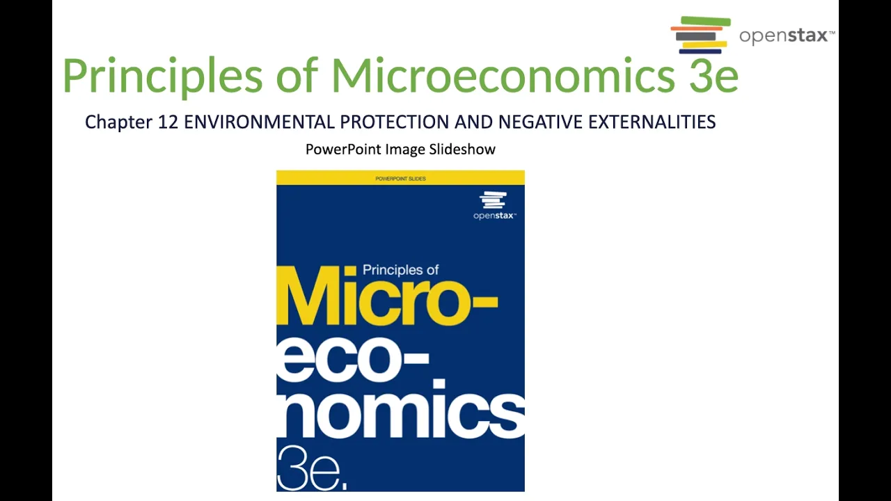 OpenStax Chapter12 Environmental Protection & Negative Externalities