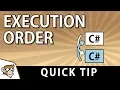 Quick Tip Script Execution Order Unity Tutorial