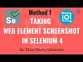 How to Capture WebElement Screenshot in Selenium Webdriver Interview Question Method 1