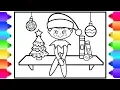 How to Draw Elf on the Shelf Christmas Coloring Pages for Kids