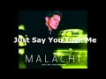 just say you love me  [Lyric]  __ Malachi