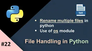 Rename Files in Python Renaming Multiple Files in Python os Module in Python